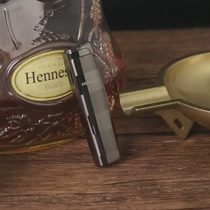 Honest Portable Blue Straight Flame Lighter Windproof Butane Lighter Jet Single Flame Lighter Convenient and Compact Rechargeable Adjustable Flame Suitable for Men's Gifts